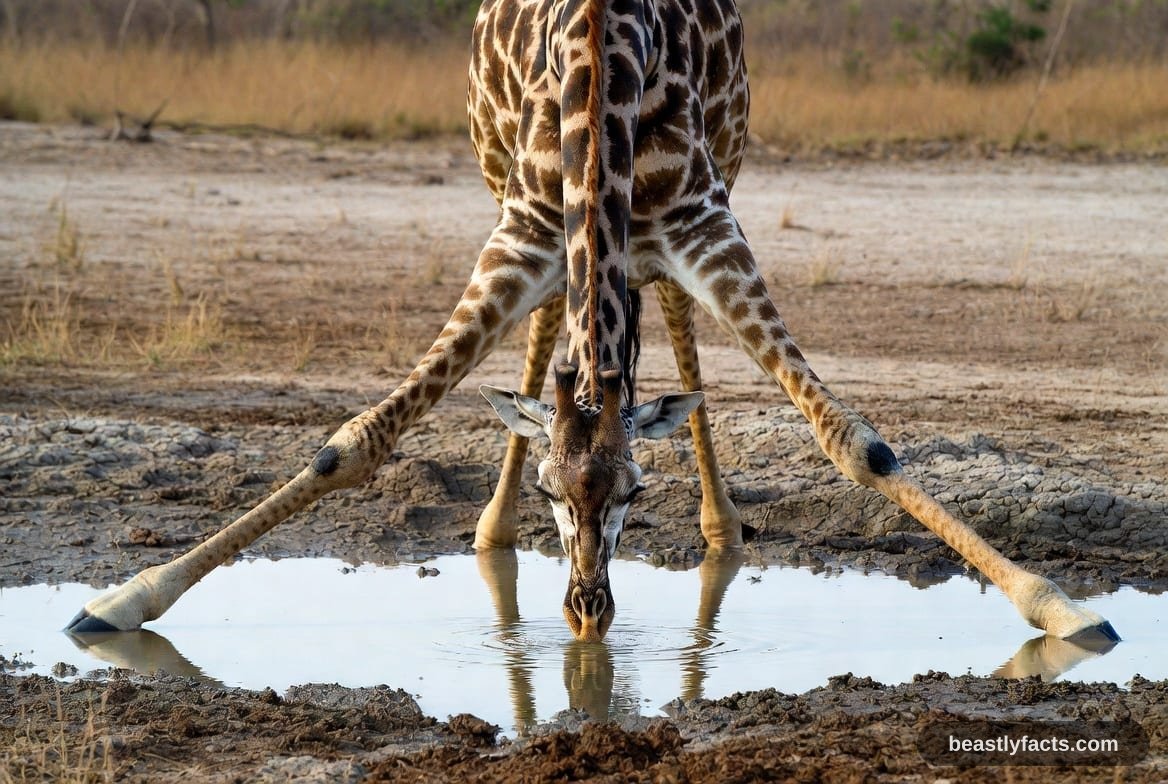 Giraffe - Drinking Is Harder Than It Looks