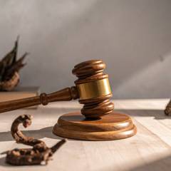 Gavel beside a variety of exotic pets representing US exotic pet law