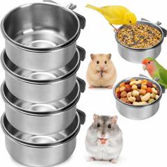 Detachable Stainless Steel Feeding Dishes, 4 Pack (Okllen)