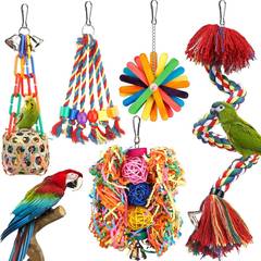 Rope Perch Toy with Bell (chew and shred)