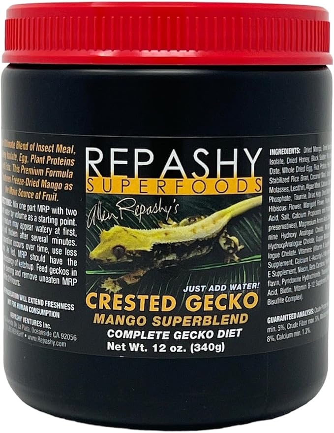 Repashy Crested Gecko MRP Diet - Food 'Mango' Superblend 12 Oz (3/4 lb) 340g JAR
