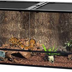 REPTIZOO Large Reptile Terrarium 120 Gallon, Tempered Glass Tank 48" x 24" x 24"