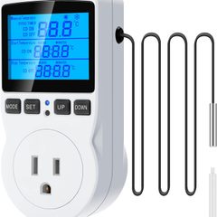 MakerHawk TC816 Digital Temperature Controller Thermostat Timer, 1800W 120V 15A