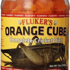 Fluker's Orange Cube Complete Cricket Diet, Gut Load Food for Feeder Insects and Live Crickets, 12 oz
