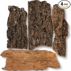 Homoyoyo 4Pc Mini Cork Bark Flats, 3-5.5in (Jumping Spider/Isopod/Small Reptile)