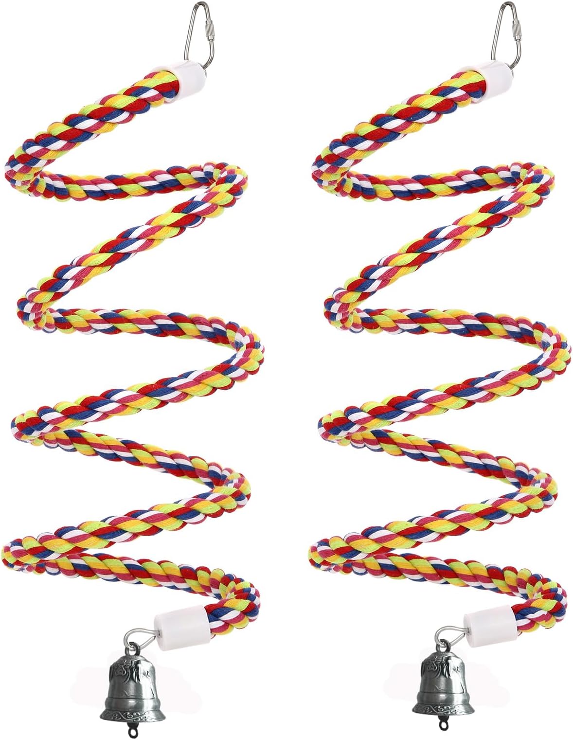 Cotton Rope Perches with Bell, 63" (2 pack)
