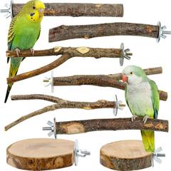 CZWESTC 8-Piece Apple Wood Perch Set