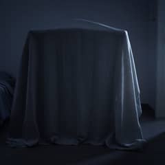 A covered parrot cage in a dark, quiet room at night, illustrating a consistent bird sleep schedule