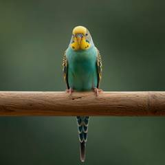 Close-up of a budgerigar's cere showing its color and texture in natural light