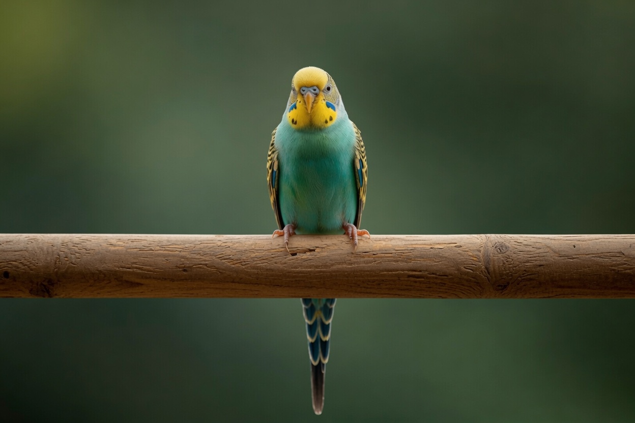 Close-up of a budgerigar's cere showing its color and texture in natural light