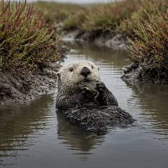 Sea Otters Slow Salt Marsh Erosion by Eating Crabs